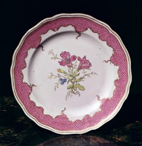 Botanik tasarımlı tabak (seramik)
